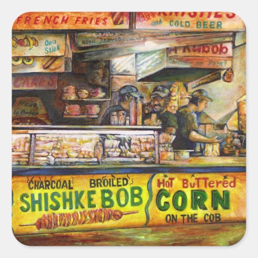 Daar kun je niet mee concurreren vierkante sticker (Voorkant)