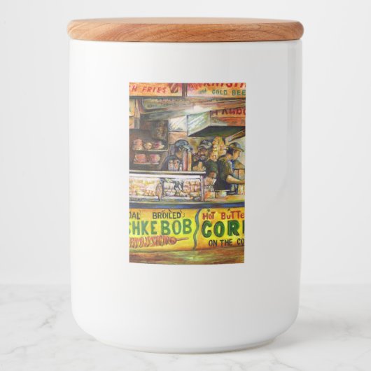 Daar kun je niet mee concurreren voedselcontainer etiket (Voorkant)