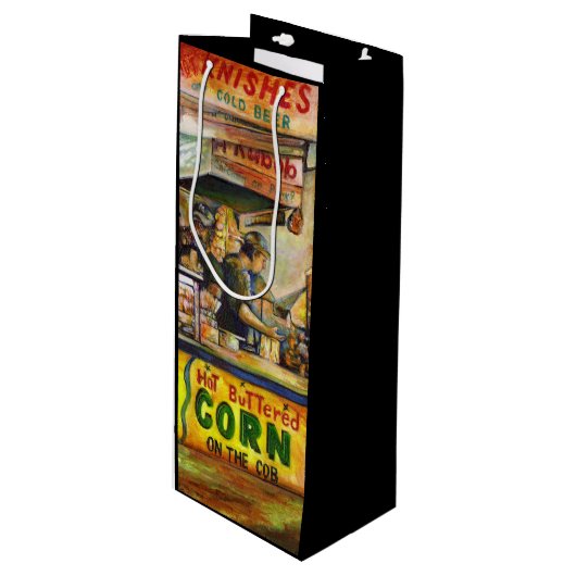 Daar kun je niet mee concurreren wijn cadeautas (Voorkant Gekanteld)