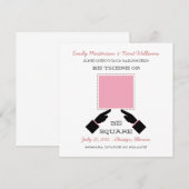 Daar of vierkant sparen de Datum, Roze Kaart (Voorkant / Achterkant)
