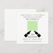 Daar of vierkant sparen de Datum, Sage Save The Date (Voorkant / Achterkant)
