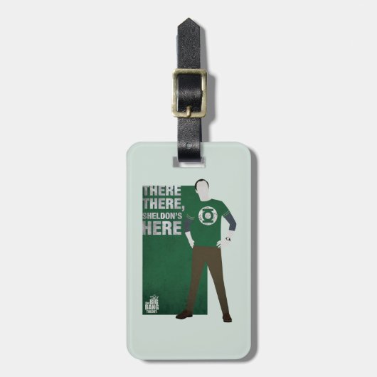 Daar, Sheldon is hier. Bagagelabel (Voorkant verticaal)