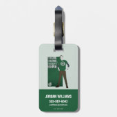 Daar, Sheldon is hier. Bagagelabel (Achterkant verticaal)