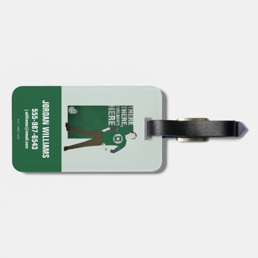 Daar, Sheldon is hier. Bagagelabel (Achterkant horizontaal)