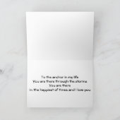 DAAR VOOR ME, MIJN ANKER - IK HOU VAN "JE" BEDANKKAART (Binnen)