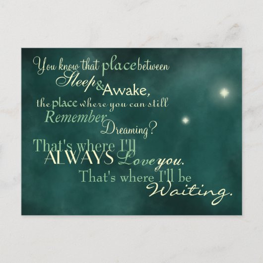 "Daar wacht ik op" Briefkaart (Voorkant)