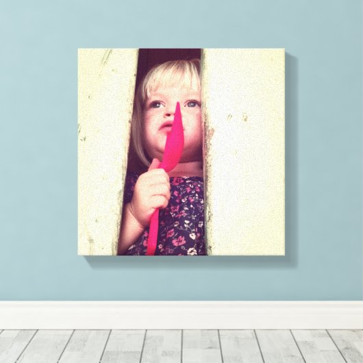 Daar ziet er goed uit canvas afdruk (Insitu (Houten vloer))