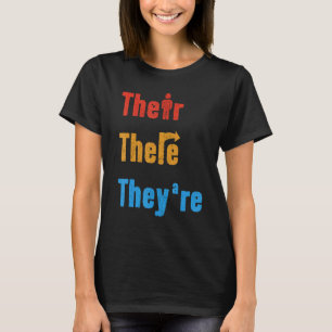 Daar zijn ze Engelse leraar Grammar Explan T-shirt