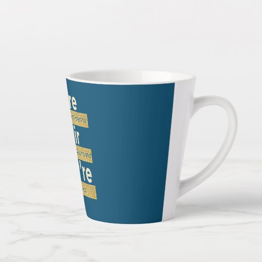 Daar zijn ze geen Engelse Grammar Funny Latte Mok (Rechts)