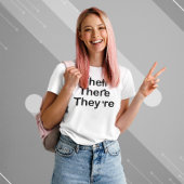 Daar zijn ze Grammar Spelling Light T-shirt