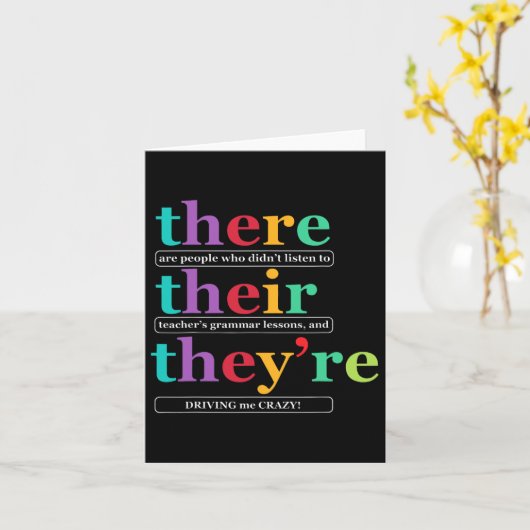 Daar zijn ze hun Engelse grammatica leraar Kaart (Gele Bloem)