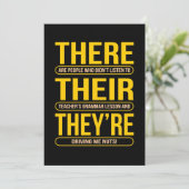 Daar zijn ze leraar Engels Bedankkaart (Staand voorkant)