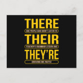 Daar zijn ze leraar Engels Briefkaart (Voorkant)