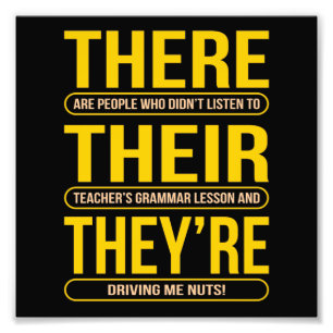 Daar zijn ze leraar Engels Foto Afdruk