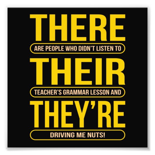 Daar zijn ze leraar Engels Foto Afdruk (Voorkant)