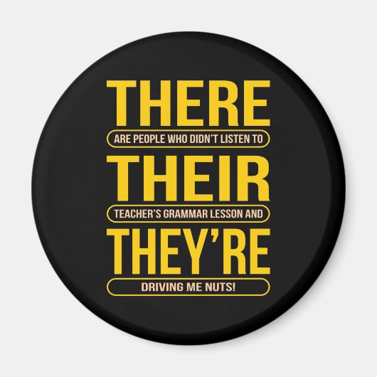 Daar zijn ze leraar Engels Magneet (Voorkant)