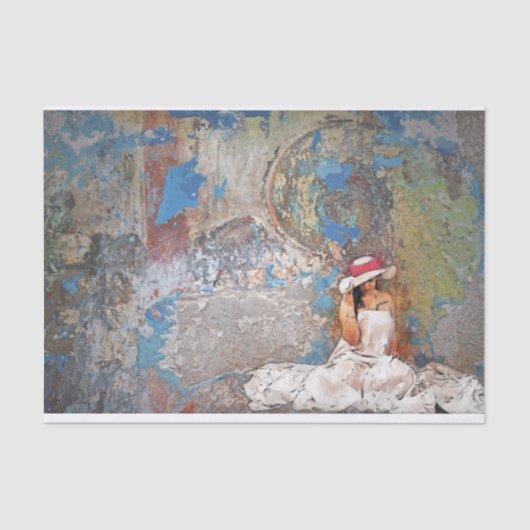 Daar zit ze in haar ontkoppelingspagina tissuepapier (Voorkant)