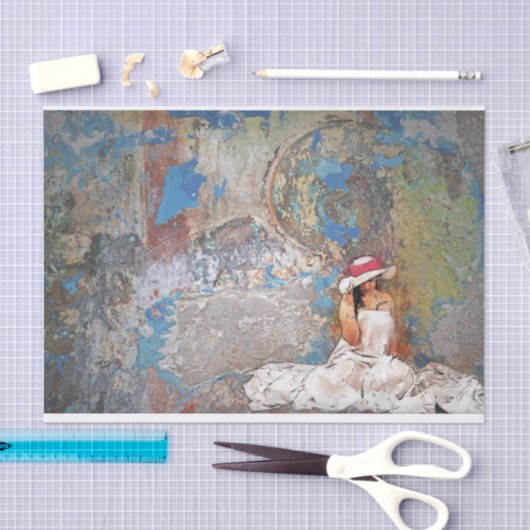 Daar zit ze in haar ontkoppelingspagina tissuepapier (Craft)