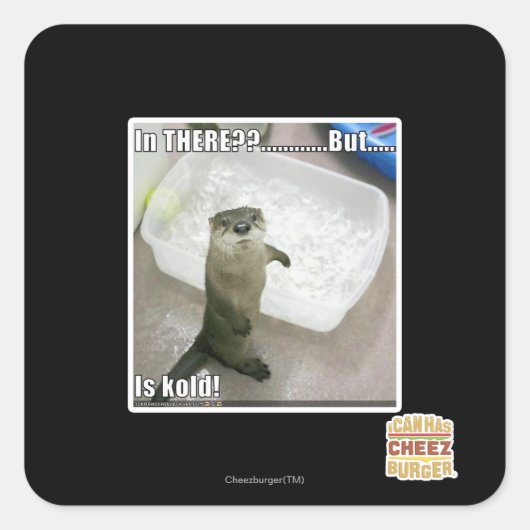 Daarbinnen? Is Kold! Vierkante Sticker (Voorkant)