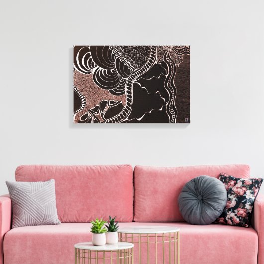 Daarentegen Canvas Afdruk (Insitu (Woonkamer))