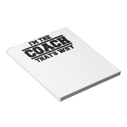 Daarom ben ik de coach notitieblok (Schuin)