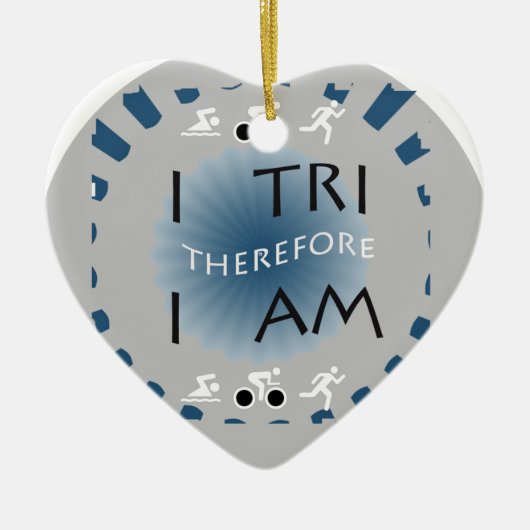 Daarom ben ik Triathlon Keramisch Ornament (Voorkant)