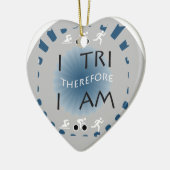 Daarom ben ik Triathlon Keramisch Ornament (Links)