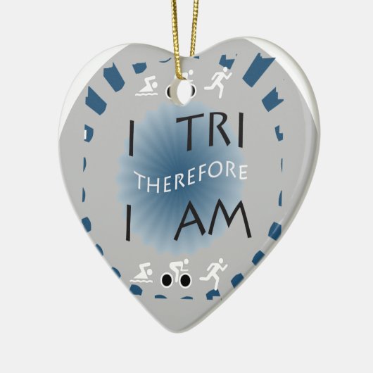 Daarom ben ik Triathlon Keramisch Ornament (Links)