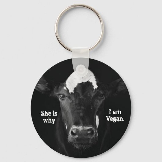 Daarom ben ik Vegan Sleutelhanger (Voorkant)