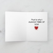 DAAROM DENK IK ALTIJD AAN ***JIJ*** KAART (Binnen)