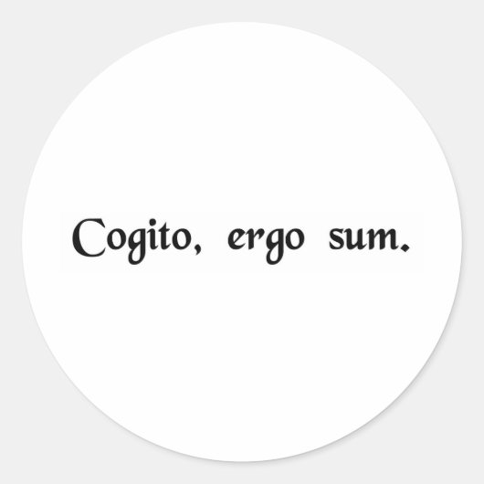 Daarom denk ik. ronde sticker (Voorkant)