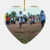 Daarom gaan we! keramisch ornament (Achterkant)