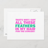 Daarom heb ik al deze veren in mijn haar. briefkaart (Voorkant / Achterkant)