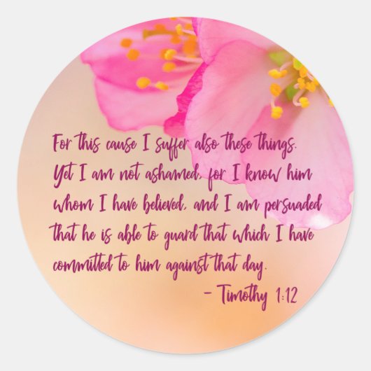 Daarom heb ik Christelijke Floral Ronde Sticker (Voorkant)