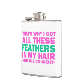 Daarom heb ik deze veren in mijn haar. heupfles (Links)