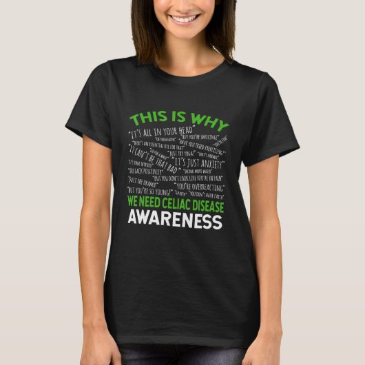 Daarom hebben we Celiac Disease Awareness Long nod T-shirt (Voorkant)