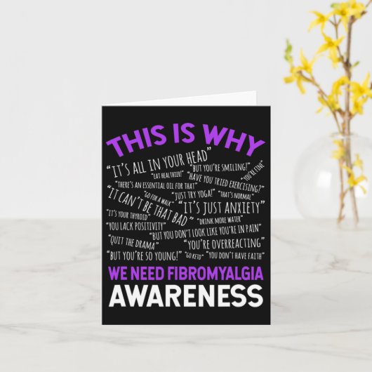 Daarom hebben we fibromyalgie-bewustzijn nodig kaart (Gele Bloem)