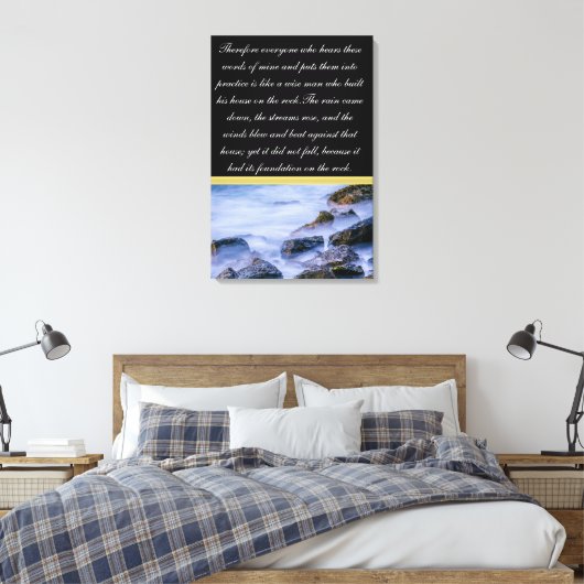 Daarom iedereen die deze woorden hoort canvas afdruk (Insitu (Slaapkamer))