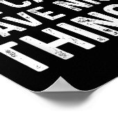 Daarom kunnen we geen leuke dingen hebben poster (Hoek)