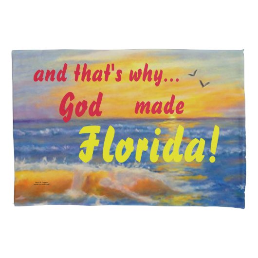 DAAROM MAAKTE GOD FLORIDA OCEAN PILLOW HOESJE KUSSENSLOOP (Voorkant)