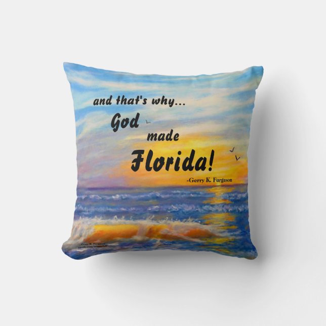 DAAROM MAAKTE GOD FLORIDA OCEAN PILLOW KUSSEN (Voorkant)