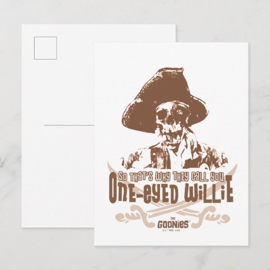 "Daarom noemen ze je eenogige Willie" Briefkaart (Voorkant / Achterkant)