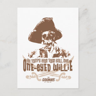 "Daarom noemen ze je eenogige Willie" Briefkaart