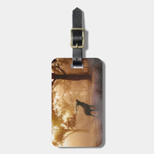 Daas in het bos bagagelabel (Voorkant verticaal)