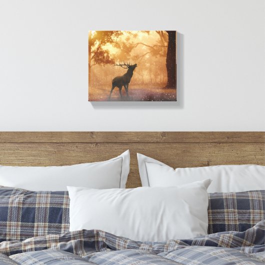 Daas in het bos canvas afdruk (Insitu (Slaapkamer))