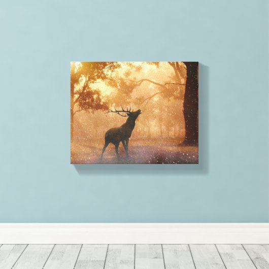 Daas in het bos canvas afdruk (Insitu (Houten vloer))