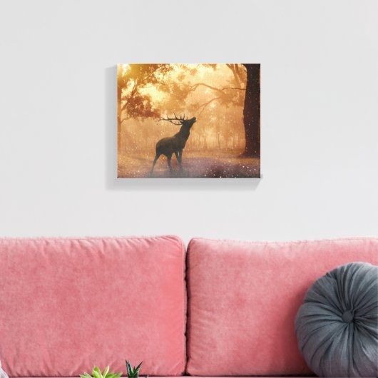 Daas in het bos canvas afdruk (Insitu (Woonkamer))