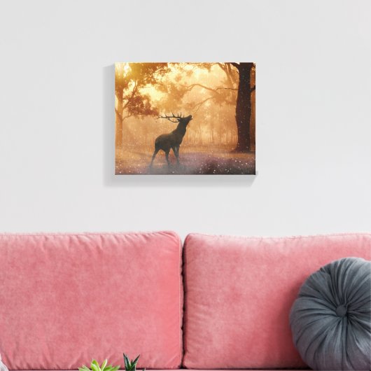 Daas in het bos canvas afdruk (Insitu (Woonkamer))