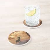 Daas in het bos zandsteen onderzetter (Zijkant)