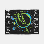 Dab Aarde Zonsverduistering Ga naar planeet Zijn A Fleece Deken (Voorkant (Horizontaal))